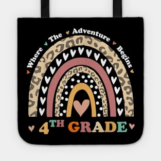 Back To School 4th Grade Where The Adventure Begins Rainbow Tote