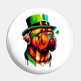 Dogue de Bordeaux Celebrates Saint Patrick's Day Pin