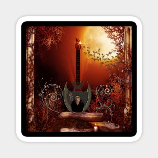 Awesome fantasy guitar, steampunk Magnet