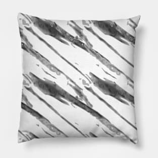 Dark gray oblique abstraction on white background Pillow