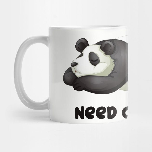 Cute Sleepy Tired Panda Bear Need Coffee Caffeine Panda Coffee Mug Teepublic