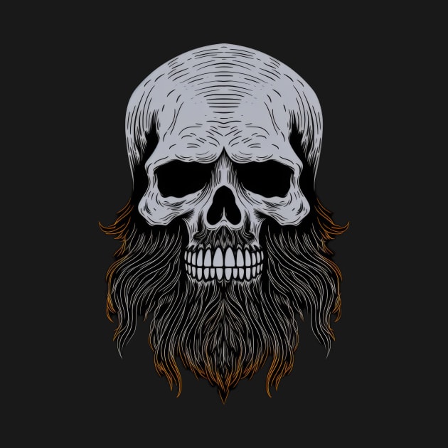 Skull with Beard by Merchgard