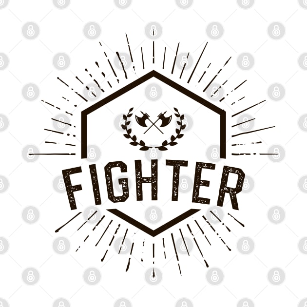 Fighter Player Class - Fighters Dungeons Crawler and Dragons Slayer Tabletop RPG Addict by pixeptional