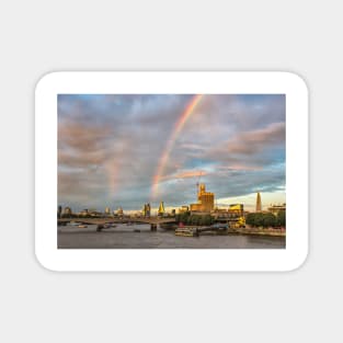 London Skyline With Rainbow Magnet