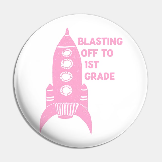 Blasting Off to First Grade in Pink Pin by OpalEllery