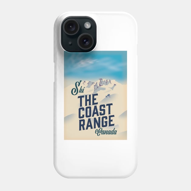 The Coast Range Canada Ski poster Phone Case by nickemporium1