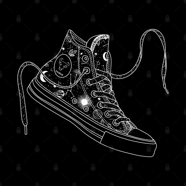 Taurus high tops - Black &amp; White by MickeyEdwards