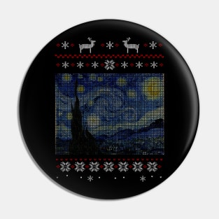 starry night ugly christmas Pin