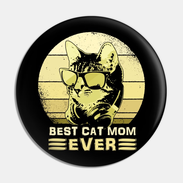 Best Cat Mom Ever Bling Pin by Nerd_art