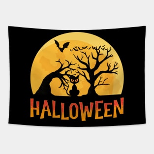 Halloween Cat - Spooky Horror Tapestry