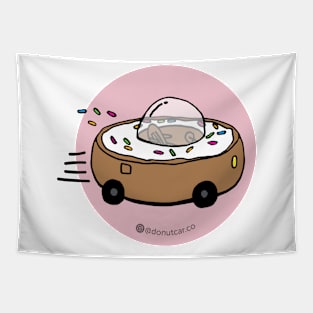 Donut Car - Let's Roll! (Strawberry) Tapestry