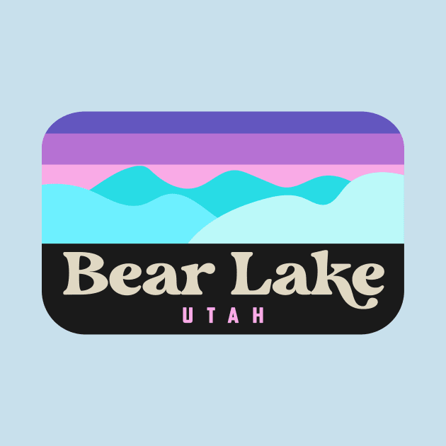 Bear Lake Utah Camping Retro Badge by PodDesignShop