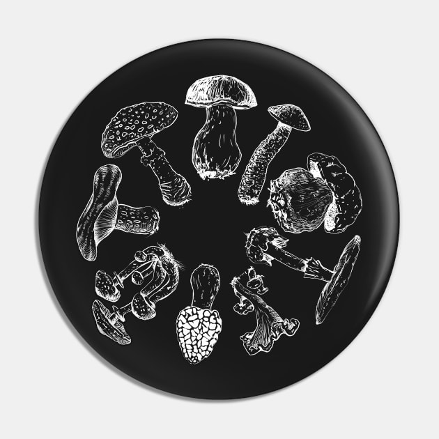 mushrooms Pin by MugDesignStore