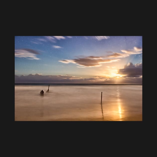 Moonrise on Dicky Beach by krepsher