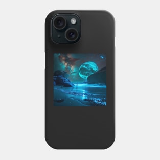 A Beachside Blue Moon Phone Case