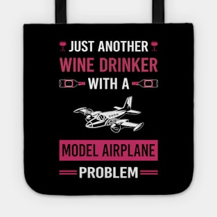 Wine Drinker Model Airplane Plane Planes Aircraft Tote