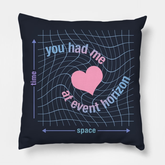 Love in Space Time Continuum Pillow by cartogram