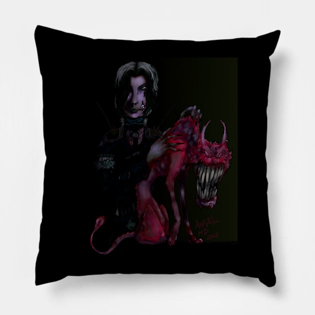 The Boy and His Cat Pillow by LadyLeviathan