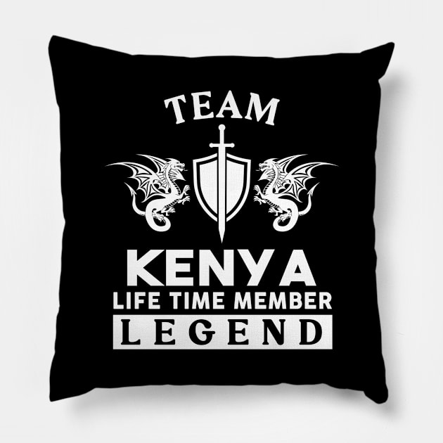 Kenya Name T Shirt - Kenya Life Time Member Legend Gift Item Tee Pillow by unendurableslemp118