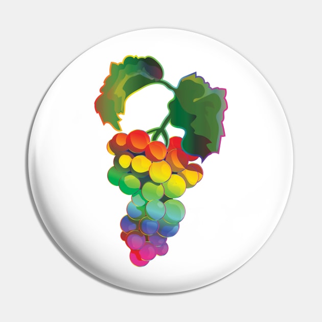 Grape Rainbow Fruit Pin by ThinkingSimple