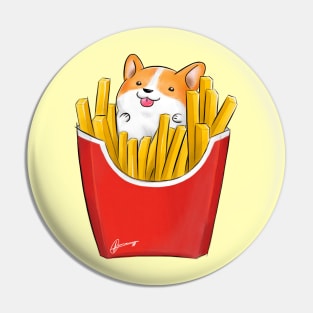 French Corgi Fries Pin