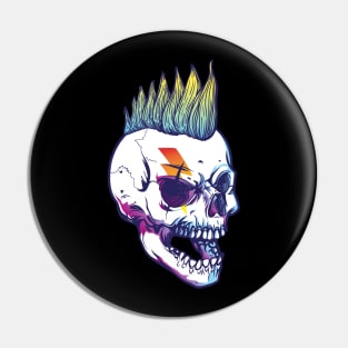 Rock Skull Punk Pin