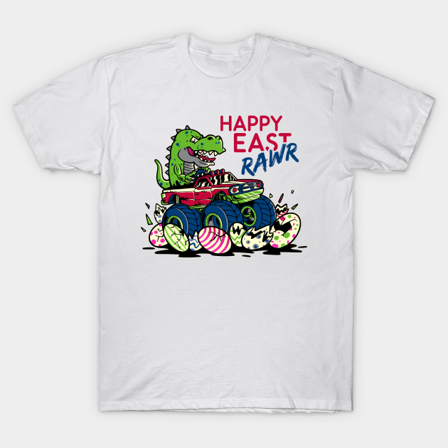 Discover T Rex Happy Easterawr Dinosaur Easter - Easter Dinosaur - T-Shirt