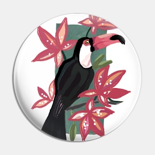 Pink Toucan bird Pin