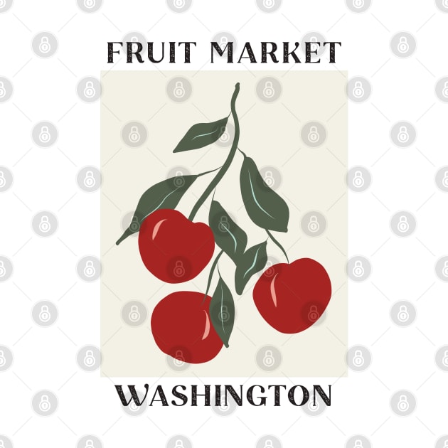 Fruit Market Washington Apples by hwprintsco