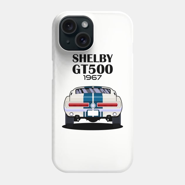 Shelby GT500 1967 American Classic Cars Phone Case by masjestudio