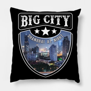 Big City - Shanghai At Night - Mega Pillow