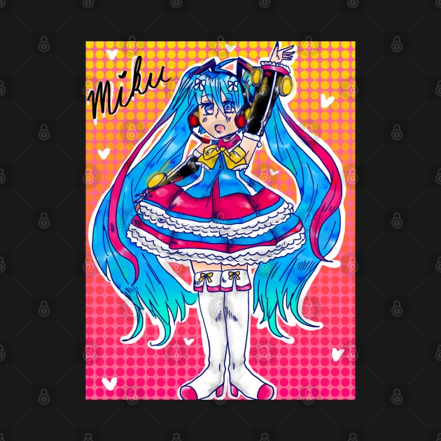 Colorful Hatsune Miku by Wiley Blue 