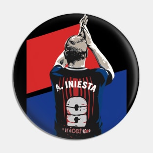 Andres Iniesta Colorful Pop Art Pin