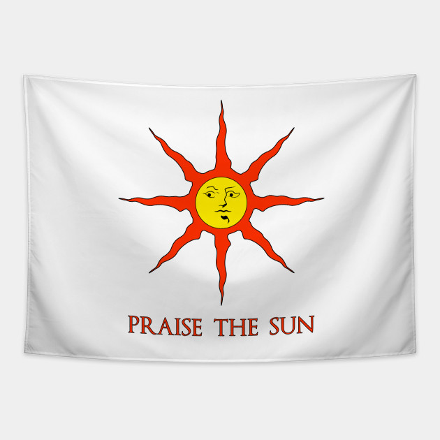 Praise The Sun Text Praise The Sun Tapestry Teepublic