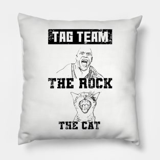 The rock and the cat Pillow