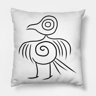 Ornamental bird ancient America Pillow