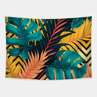 Bahamas palm leaves pattern Tapestry