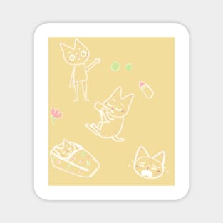 Baby cat pattern Magnet