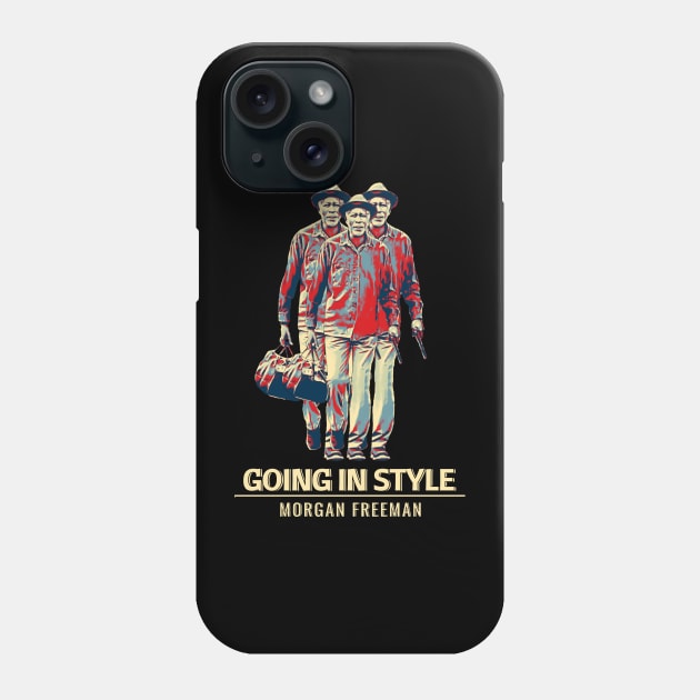 Three going in style - Morgan Freeman Fanart Phone Case by Flower'Animals Studiost