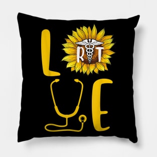 Sunflower Nurse Love Proud Respiratory Therapist Gift Pillow