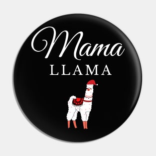 Mama Llama in a Santa Hat Pin