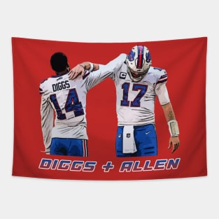 Stefon Diggs and Josh Allen Tapestry
