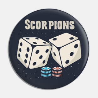 scorpions Dice Pin