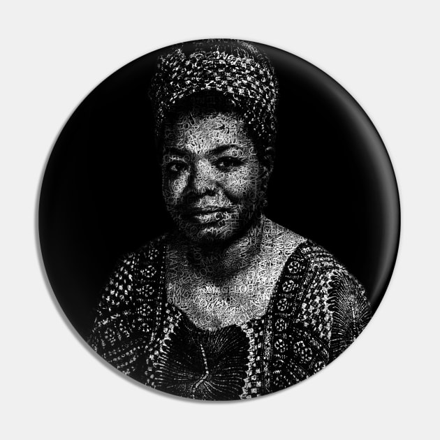 Maya Angelou Portrait with all her book titles - 01 Pin by SPJE Illustration Photography