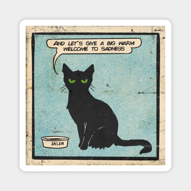 Salem the Cat Vintage Comic Magnet by This Is Fun, Isn’t It.