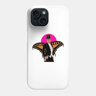 Boy with butterfly wings is chic and smokes cigarettes Phone Case