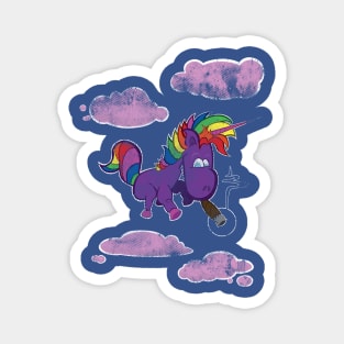 Lil' Smokey the Raindbow Unicorn (Textured) Magnet