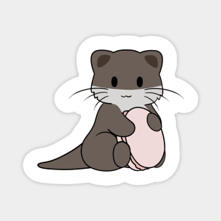 Otter Pink Macaron 2 Magnet