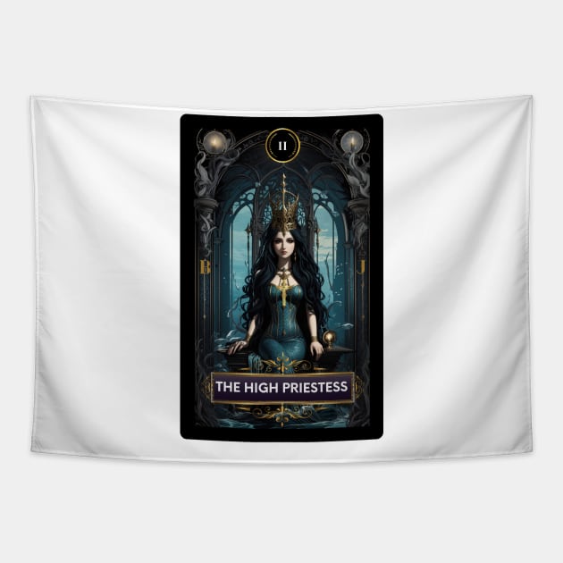 The High Priestess Mermaid Tarot Card Tapestry by MGRCLimon