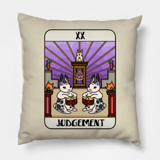 Judgemental INFJ Tarot Vintage English Spot Rabbit Easter Celebration Pillow